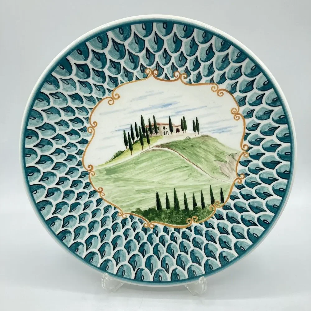3 Lot Bottega D'Arte A Andreucci Montalcino Italy Ceramic Decorative Plates 10